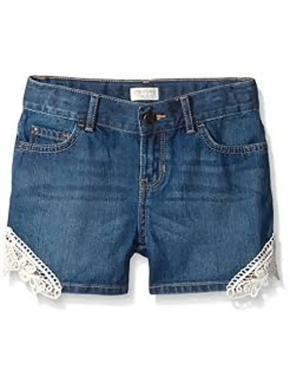 The Children's Place Embroidered Blue Denim Jean Shorts Kid's Youth Size 8